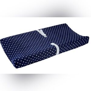 carter's Star Velboa Changing Pad Cover in Navy/White